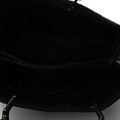 Gucci Nylon Monogram Bamboo Handle Bag Black 5 of 11
