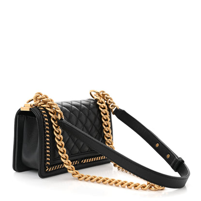 Chanel Caviar Quilted Small Chain Around Boy Flap Black 3 of 11