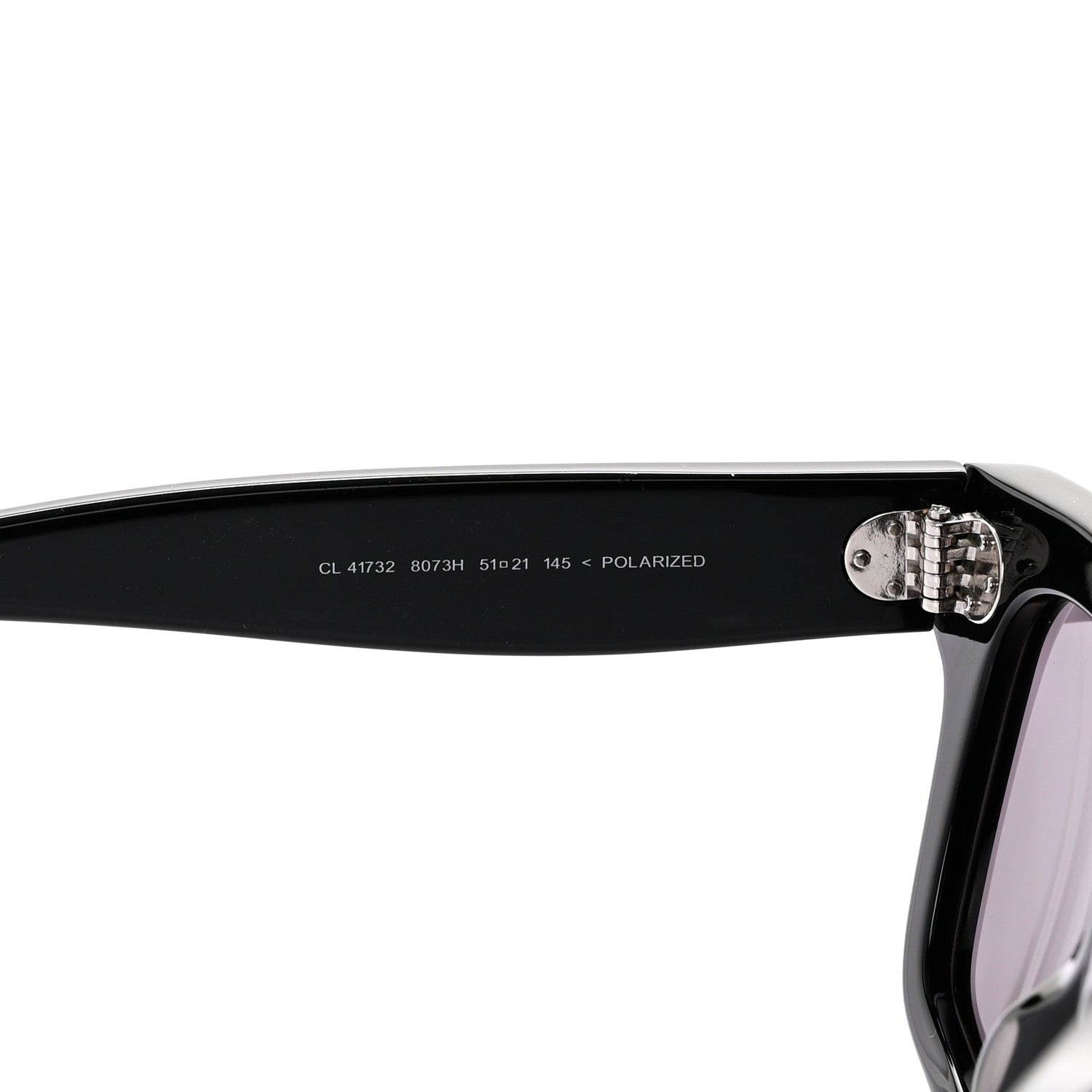 Celine Acetate Polarized Square Sunglasses CL 41732 Black 5 of 7