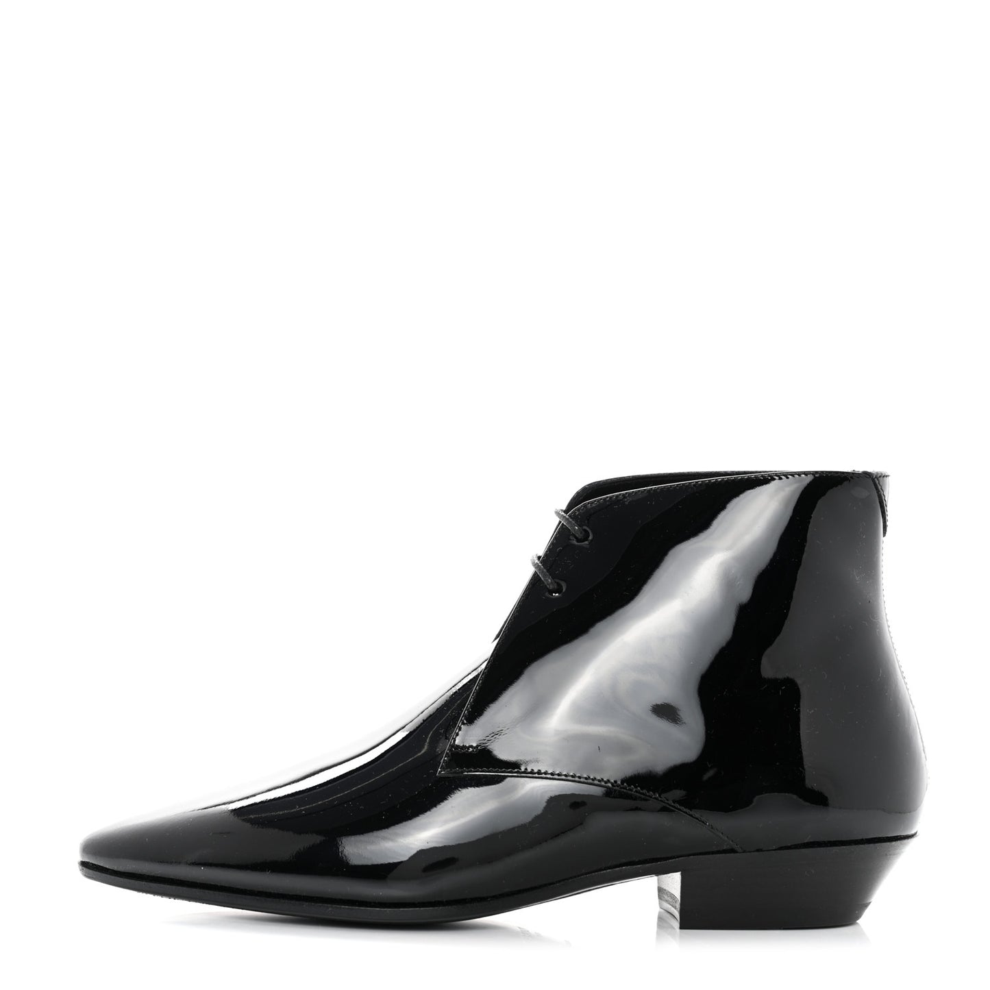 Patent Calfskin Joan Ankle Boots 37 Black
