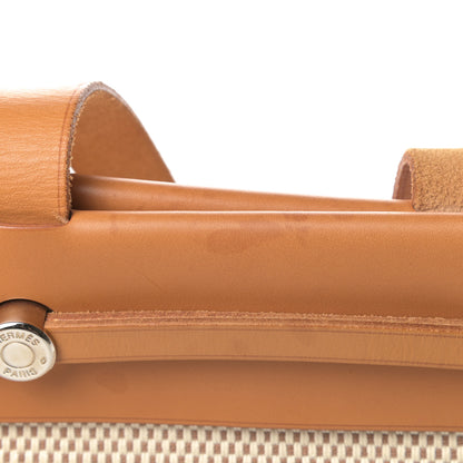 Hermes Toile Vache Hunter Herbag Cabas MM Natural 13 of 15