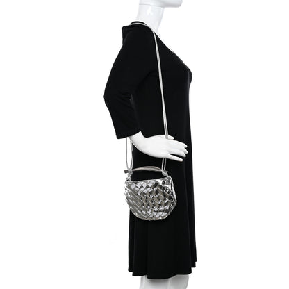 Bottega Veneta Mirror Laminated Nappa Intrecciato Mini Sardine Bag Silver 2 of 9