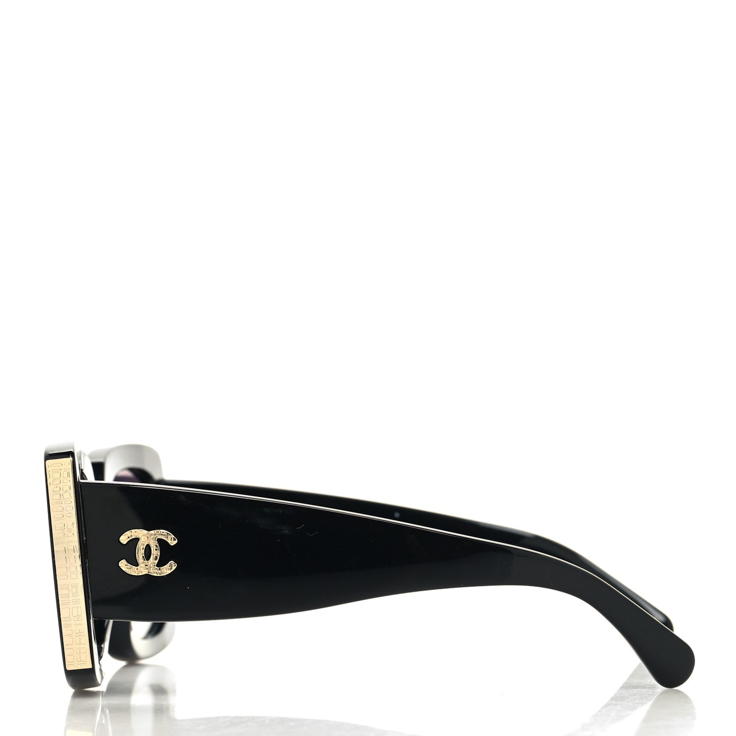 Acetate Rectangle Sunglasses 5435 Black