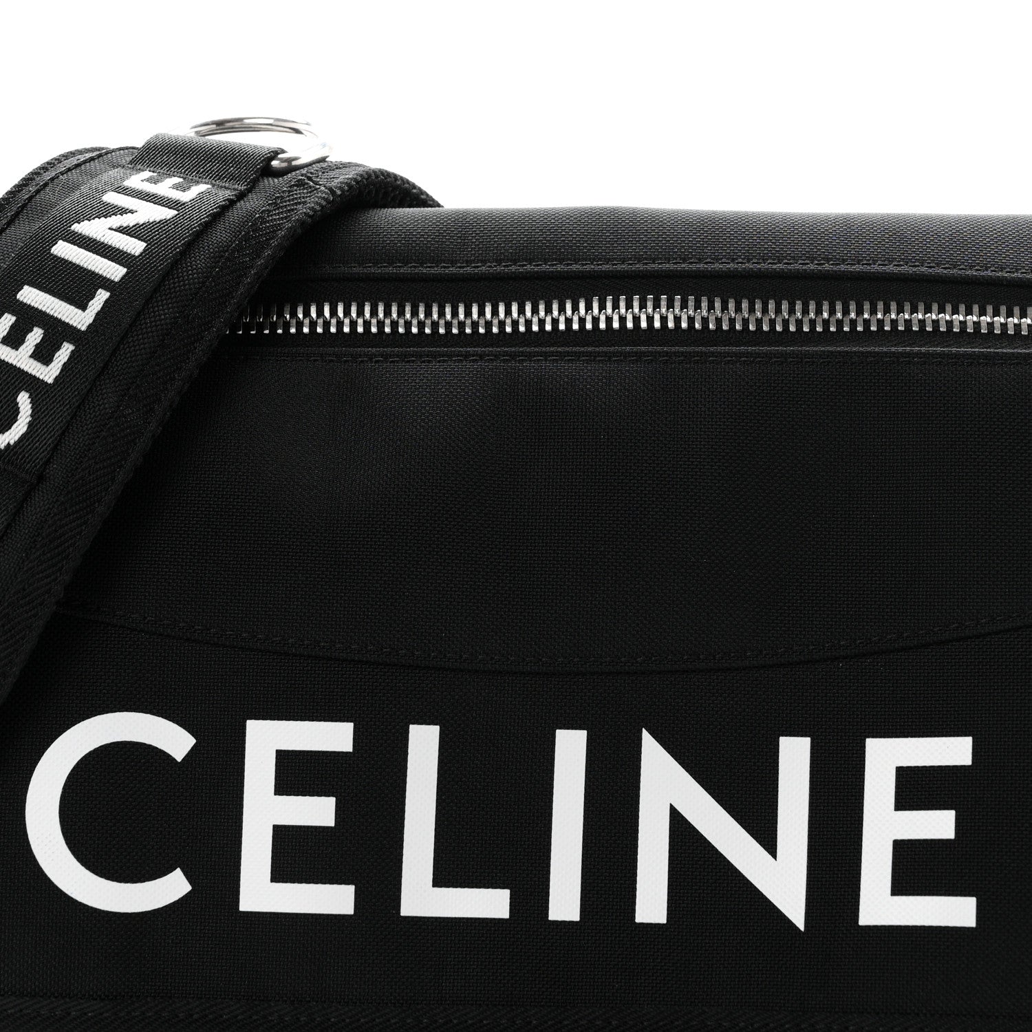 Celine Canvas Trekking Large Messenger Bag Black 7 of 10