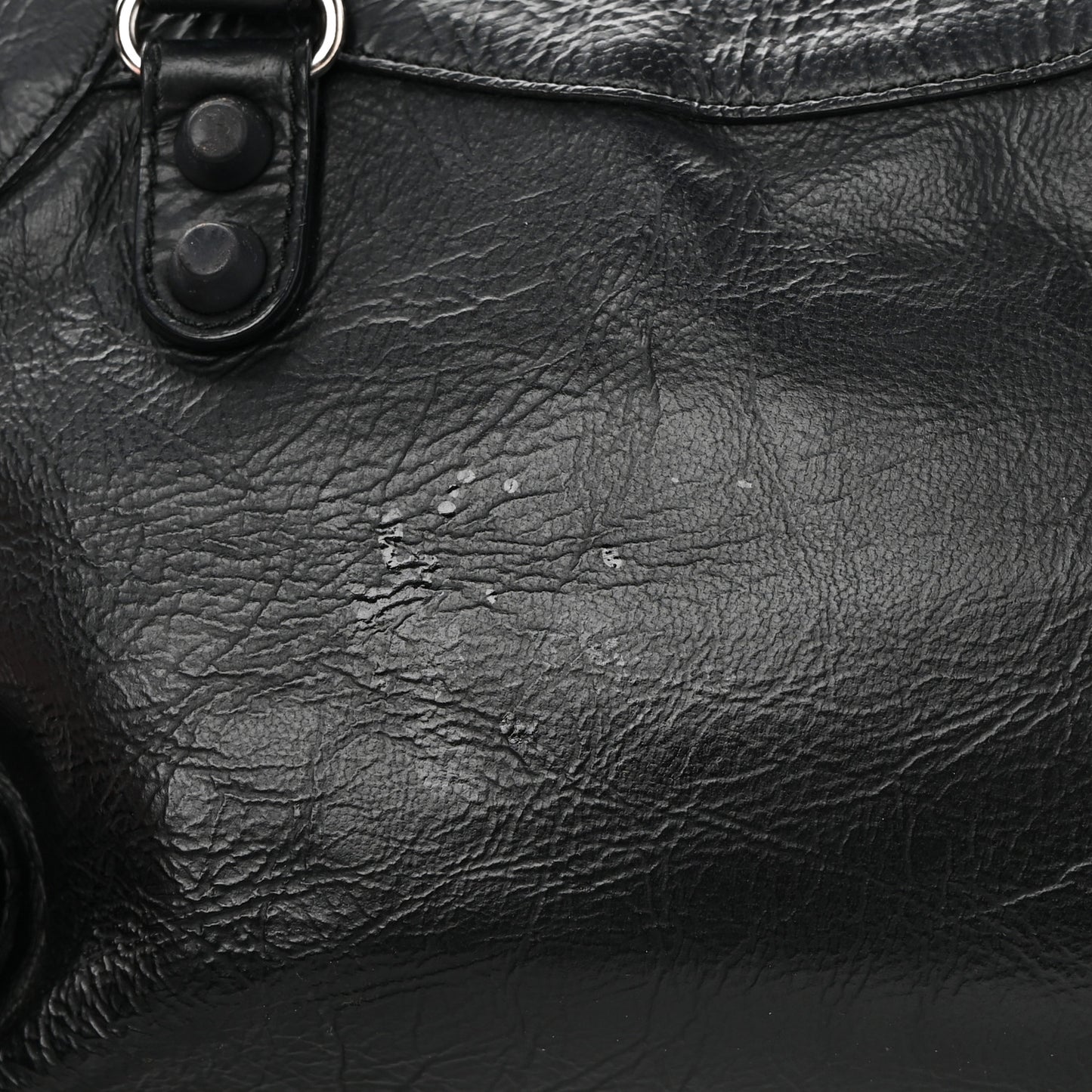 Matte Goatskin Rubber Covered Classic Hardware Mini City Black