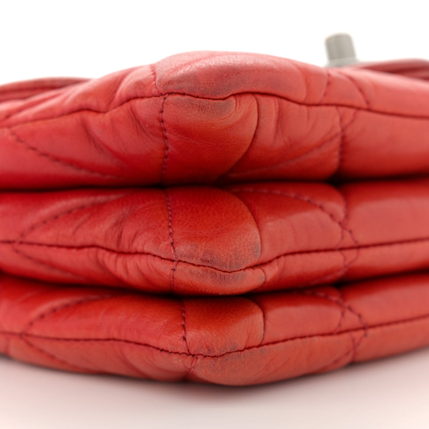 Lambskin Quilted Mini Chanel 3 Flap Red