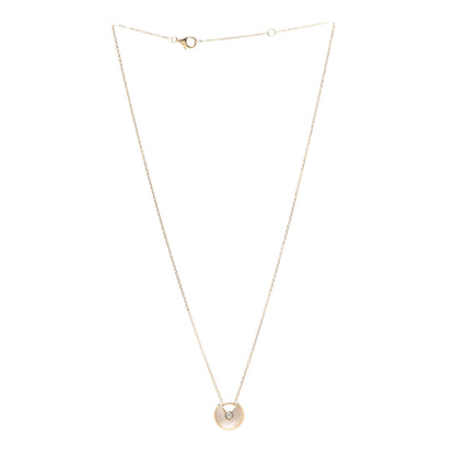 Cartier 18K Yellow Gold Diamond Mother of Pearl XS Amulette de Cartier Pendant Necklace 3 of 6