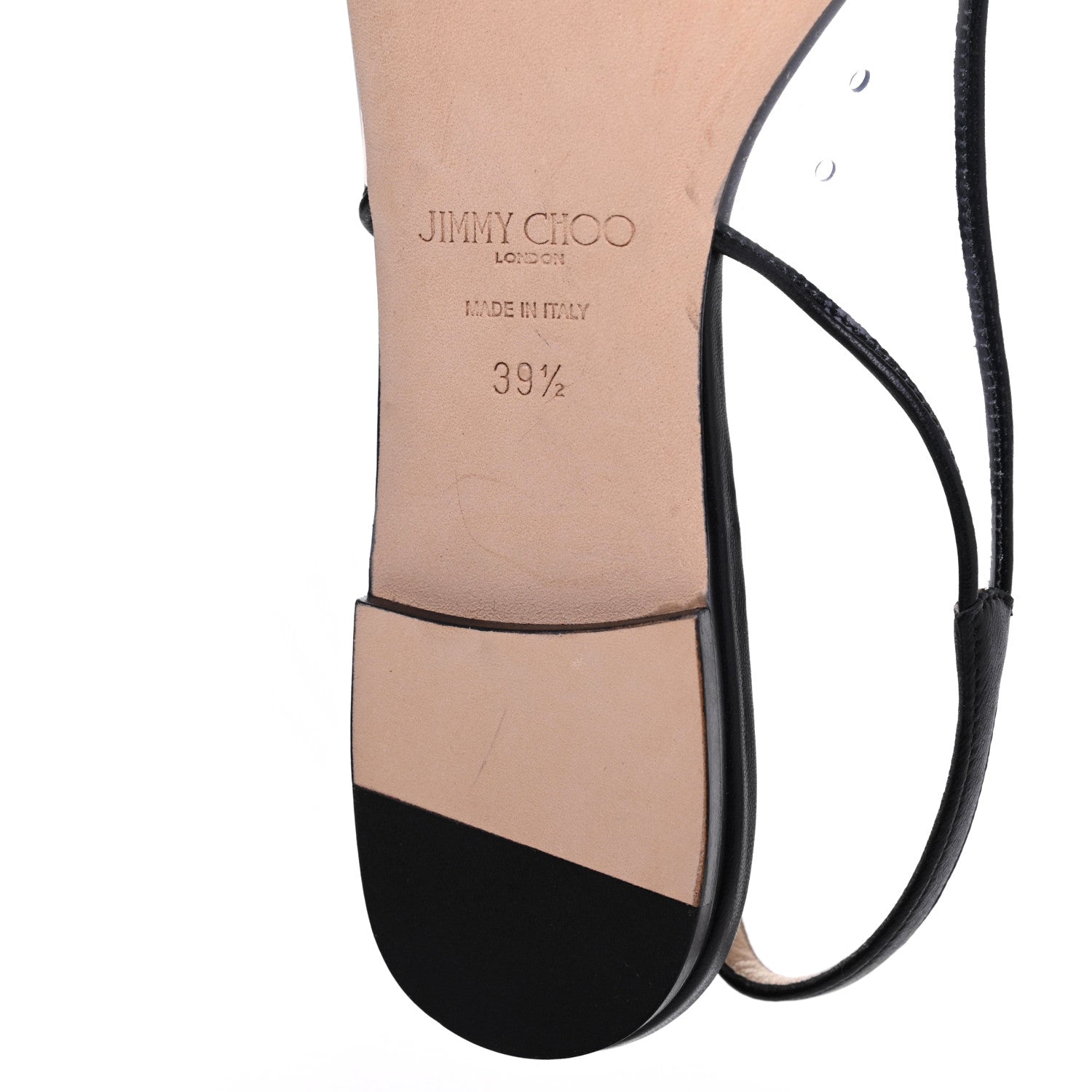 Jimmy Choo Kid PVC Erin Slingback Flats 39.5 Black 8 of 15
