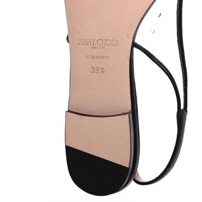 Jimmy Choo Kid PVC Erin Slingback Flats 39.5 Black 8 of 15