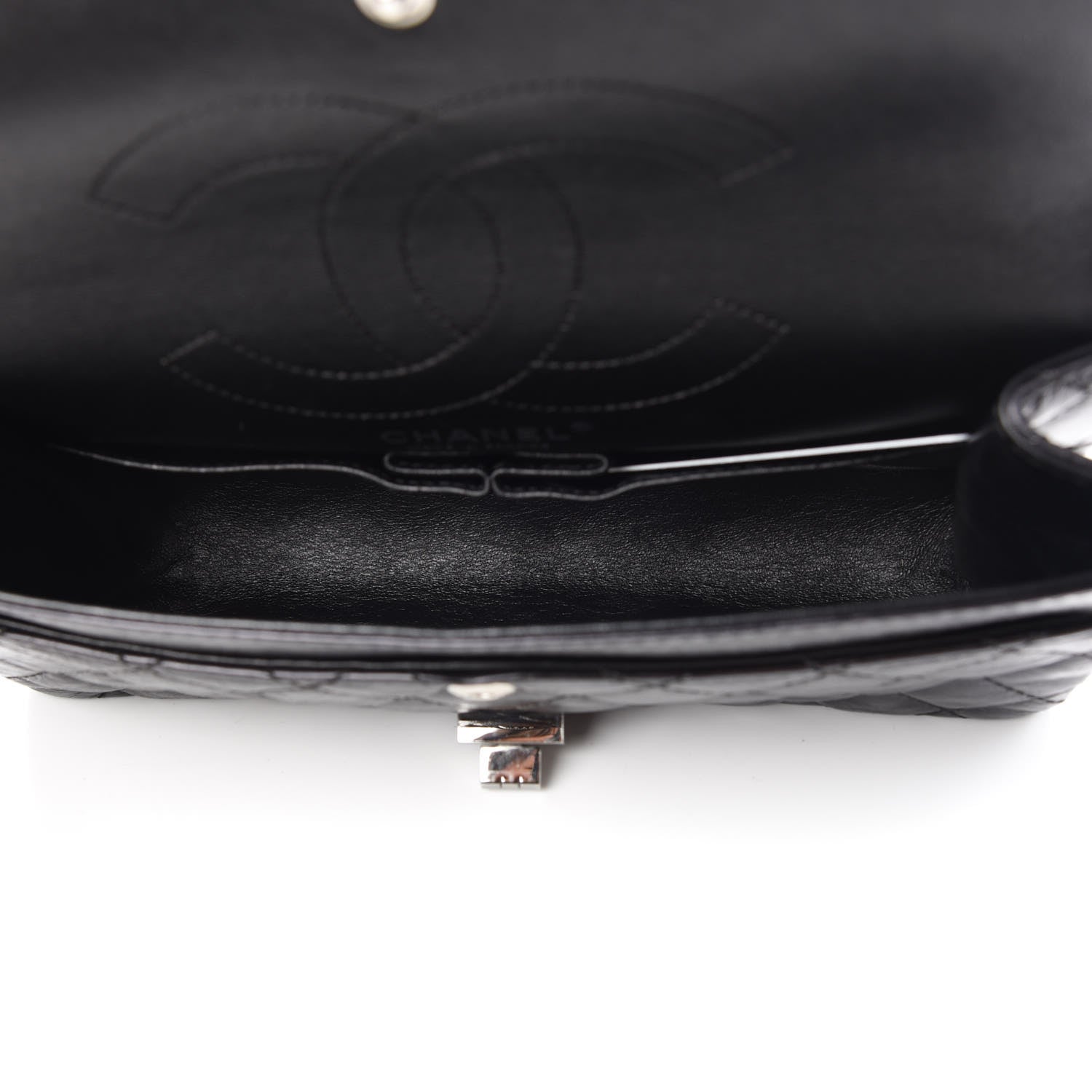 Chanel Metallic Aged Calfskin Quilted 2.55 Reissue 225 Flap Black 6 of 11