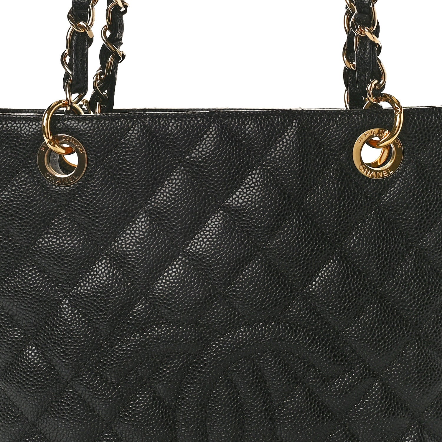 Chanel Caviar Quilted Petit Shopping Tote PST Black 8 of 10