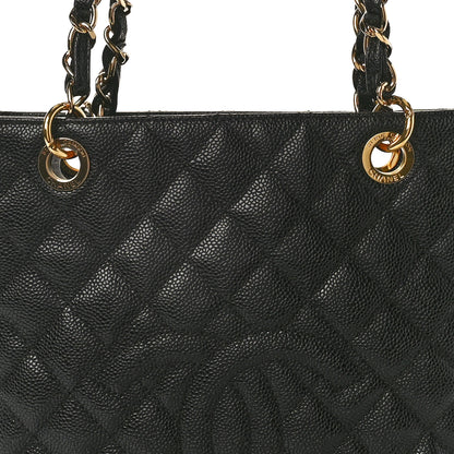 Chanel Caviar Quilted Petit Shopping Tote PST Black 8 of 10