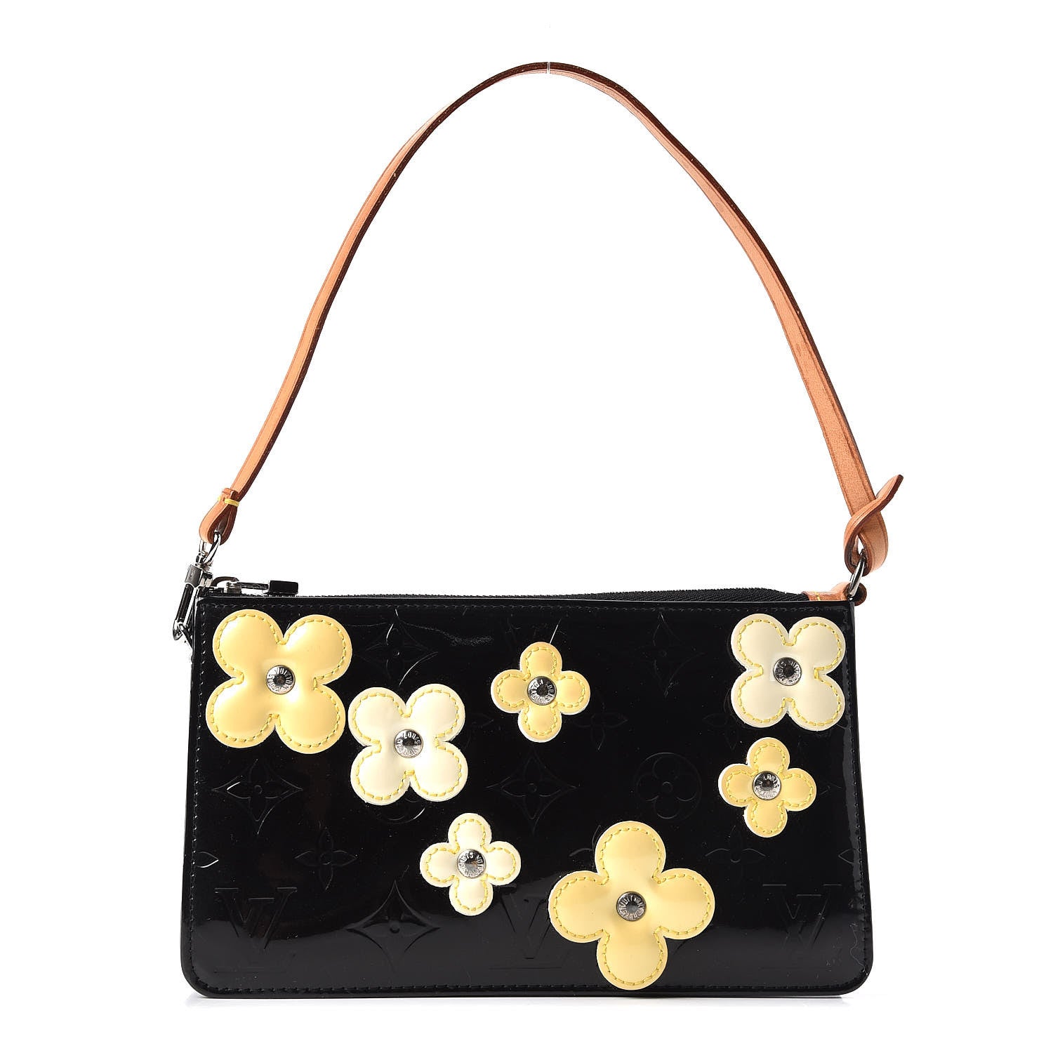 Louis Vuitton Vernis Lexington Fleurs Pochette Black 359379