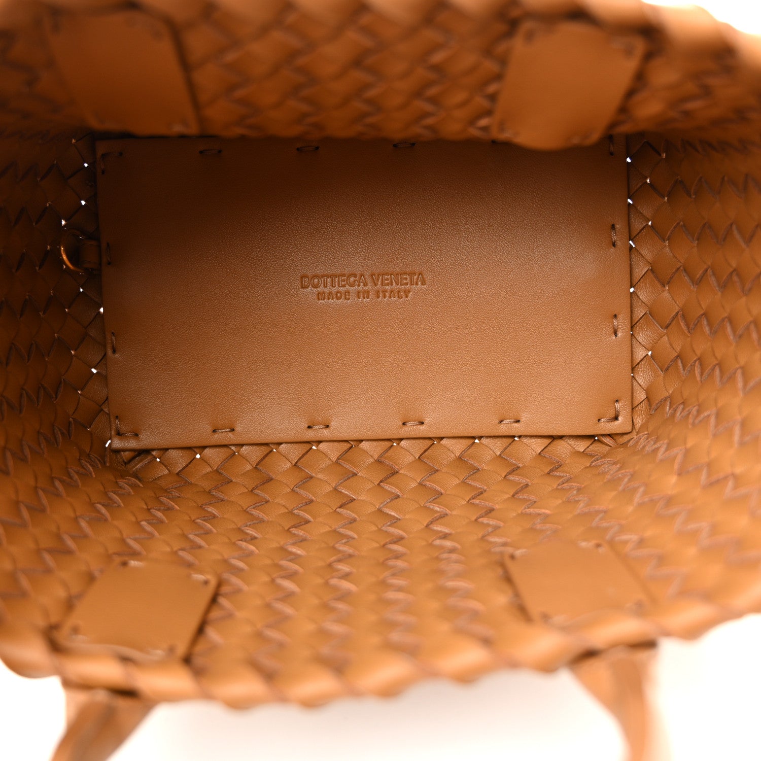 Bottega Veneta Nappa Intrecciato Mini Cabat Caramel 6 of 10