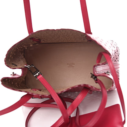 Alaia Calfskin Vienne Wave Mina 25 Bag Framboise 6 of 10