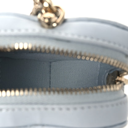 Chanel Lambskin Quilted CC In Love Mini Heart Bag Charm  Light Blue 4 of 6