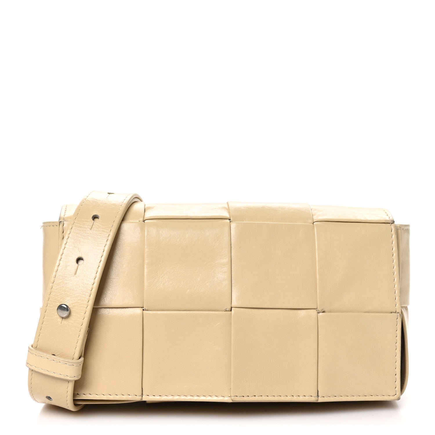 Bottega Veneta Paper Calfskin Intrecciato Cassette Belt Bag Porridge 1 of 10