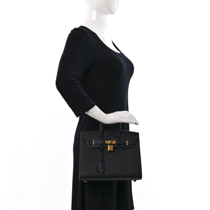 Hermes Epsom Birkin Sellier 25 Black 2 of 8