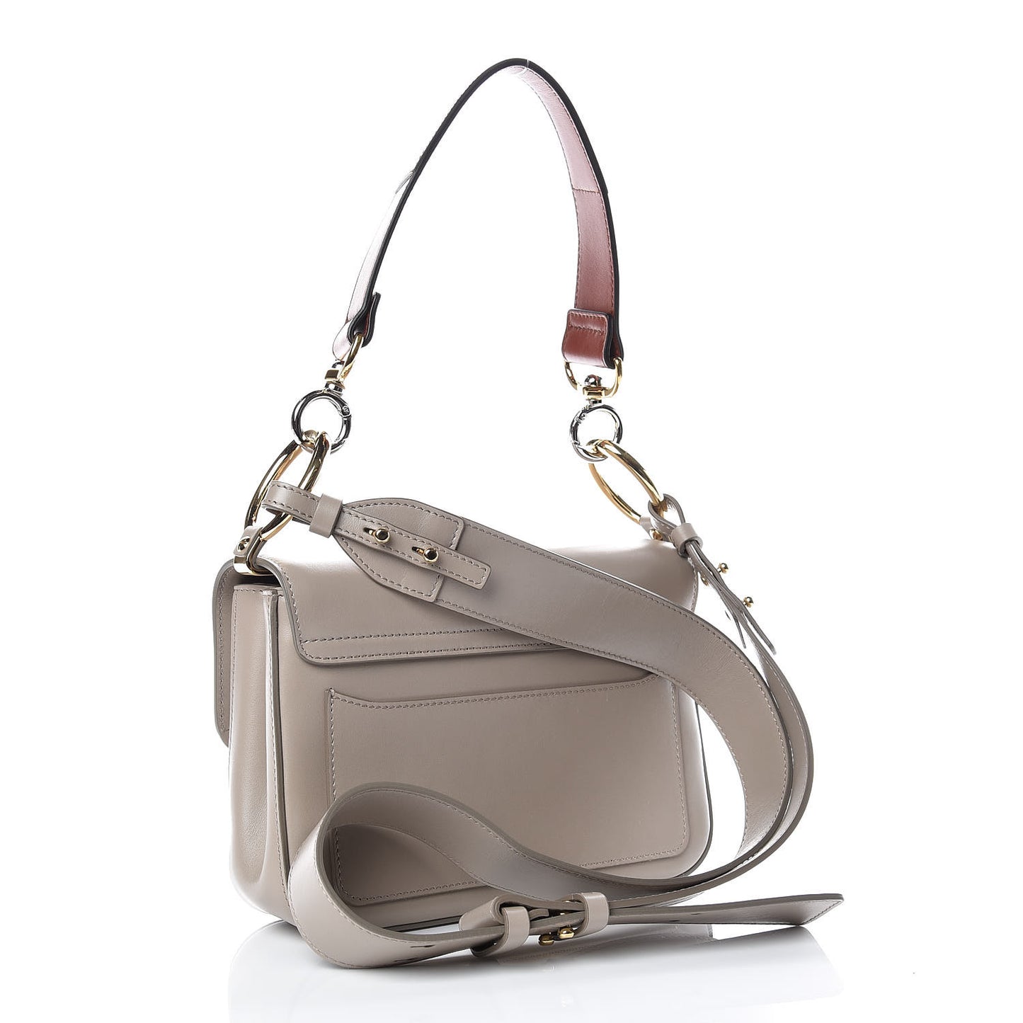 Calfskin Small C Double Carry Motty Grey