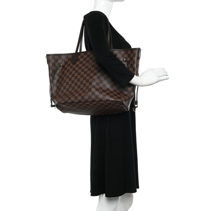 Louis Vuitton Damier Ebene Neo Neverfull MM Rose Ballerine 2 of 11