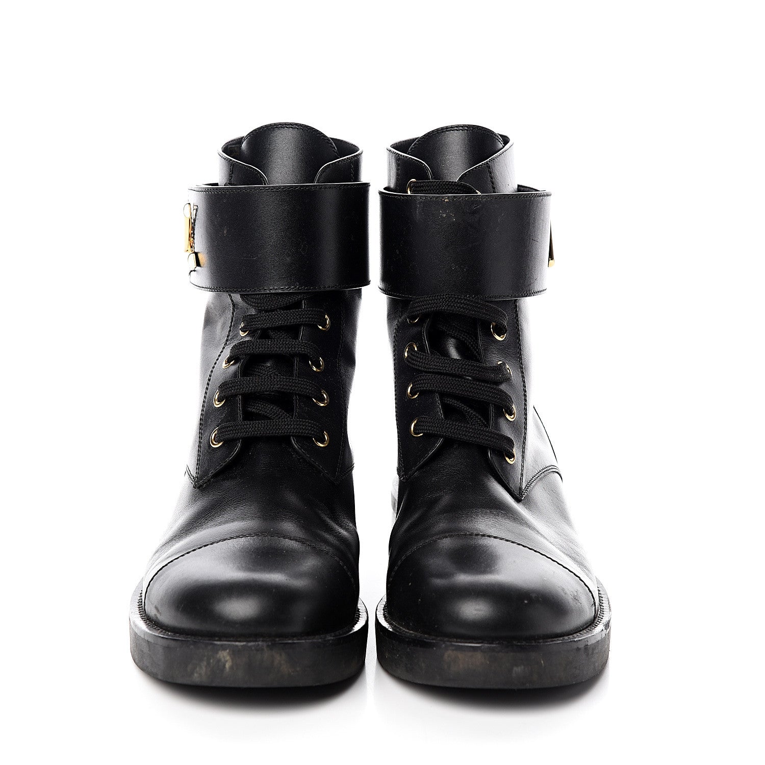 Louis Vuitton Calfskin Wonderland Ranger Boots 40 Black 2 of 16