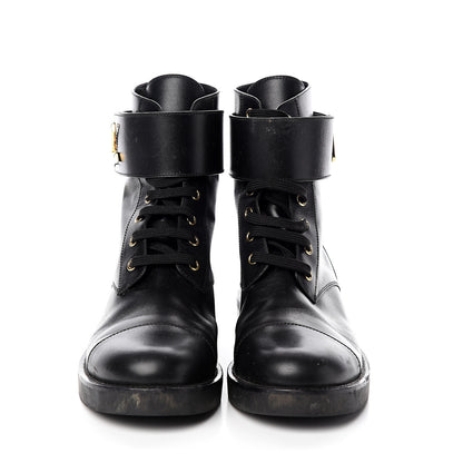 Louis Vuitton Calfskin Wonderland Ranger Boots 40 Black 2 of 16