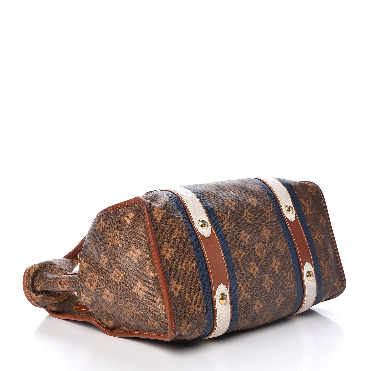 Louis Vuitton Monogram Rayures Tisse Sac GM Blue 4 of 12