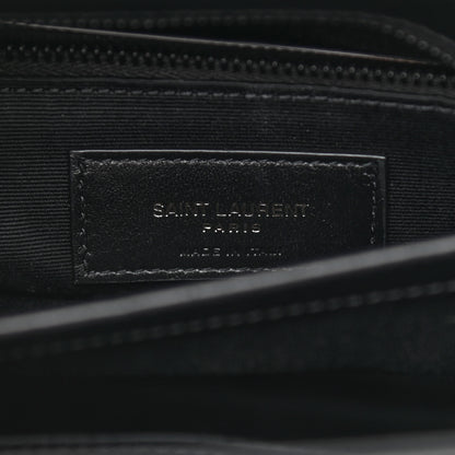 Saint Laurent Calfskin Y Quilted Monogram Toy Loulou Crossbody Bag Black 7 of 10