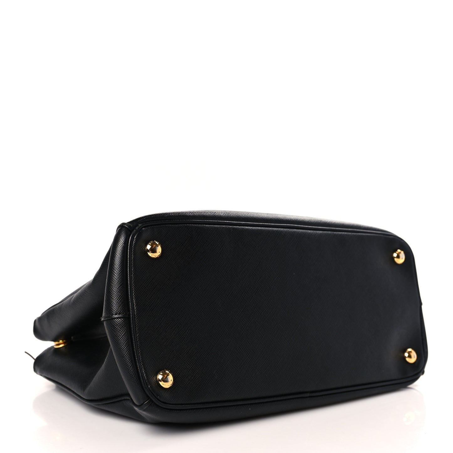 Saffiano Medium Galleria Double Zip Tote Black