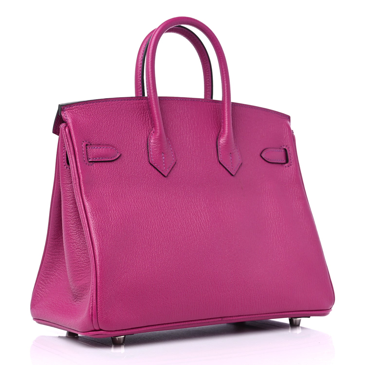 Hermes Chevre Mysore Horseshoe Birkin 25 Rose Pourpre 3 of 10
