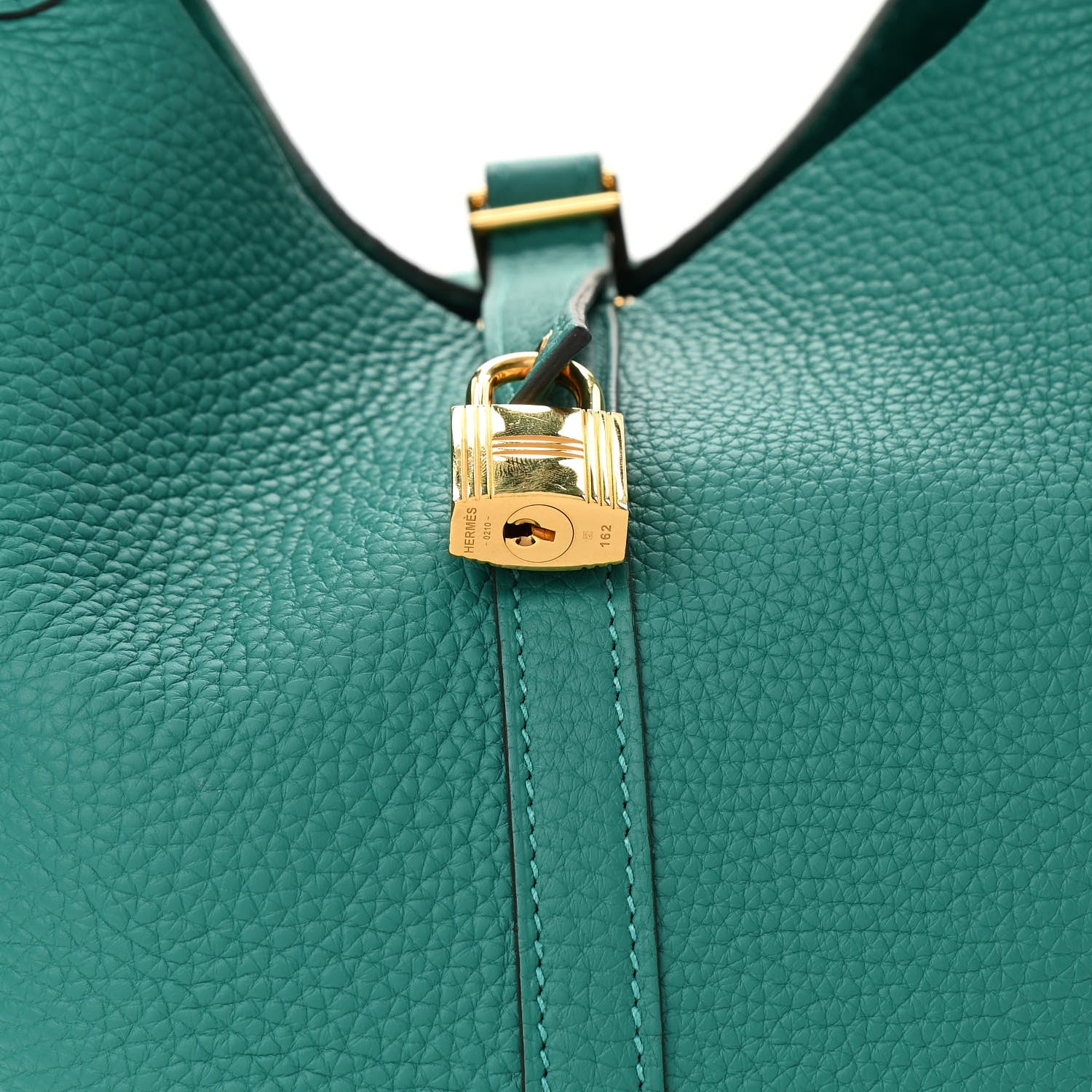 Hermes Taurillon Clemence Picotin Lock 22 MM Vert Verone 8 of 11