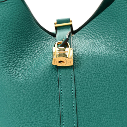 Hermes Taurillon Clemence Picotin Lock 22 MM Vert Verone 8 of 11