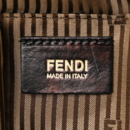 Fendi Vitello Dolce Marmol Large Chameleon Tote Black 6 of 9