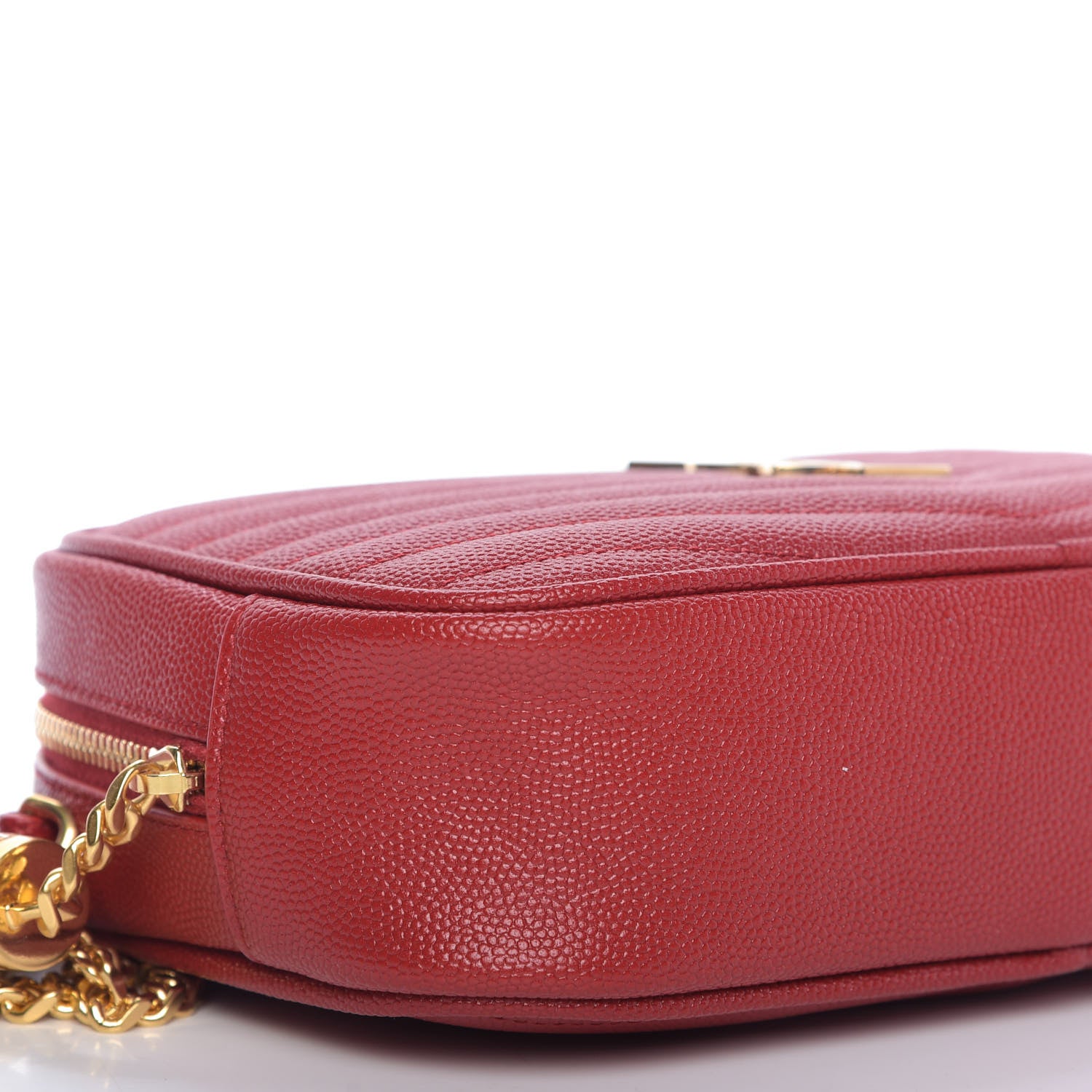 Saint Laurent Grain De Poudre Matelasse Monogram Mini Lou Camera Bag Eros Red 6 of 9