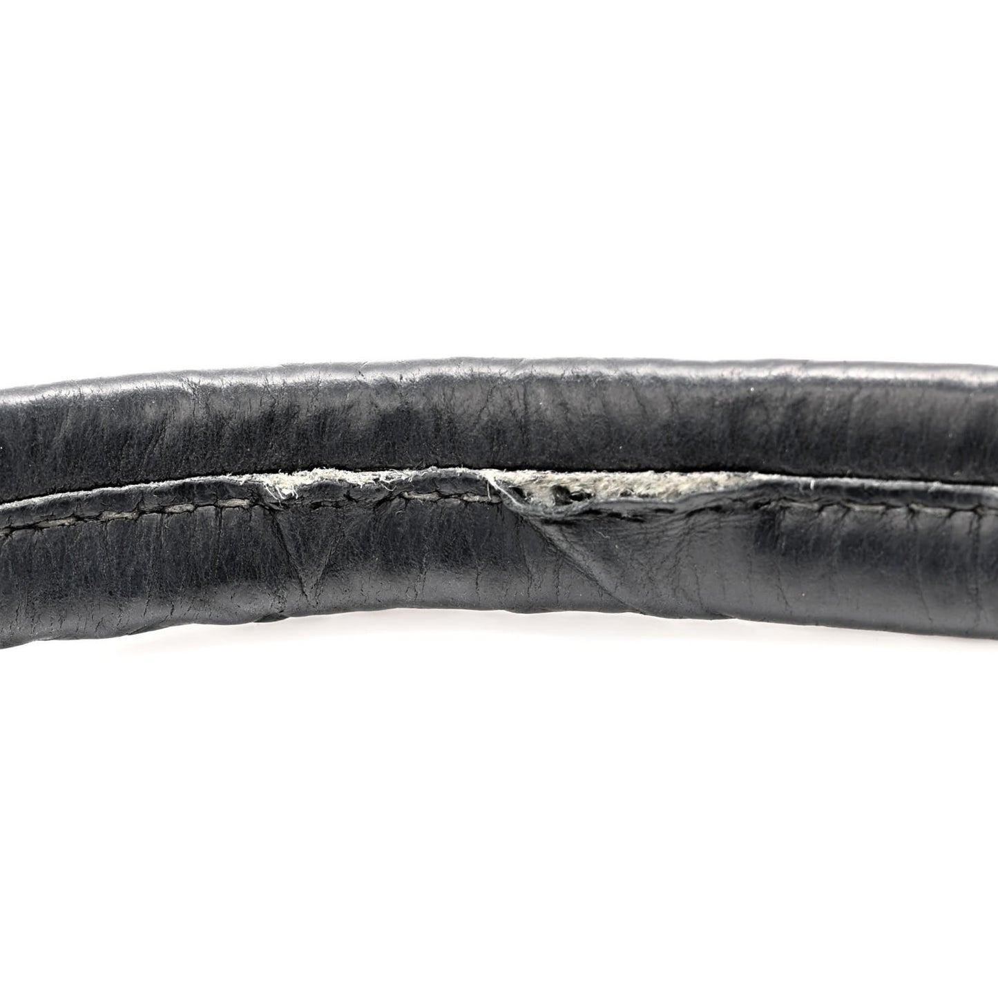 Vitello Daino Embossed Logo Hobo Black