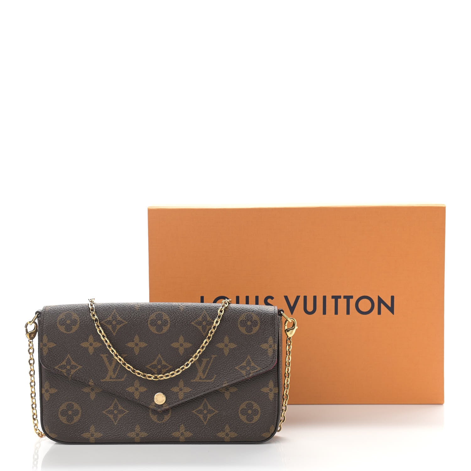 Louis Vuitton Monogram Pochette Felicie Chain Wallet Fuchsia 14 of 14