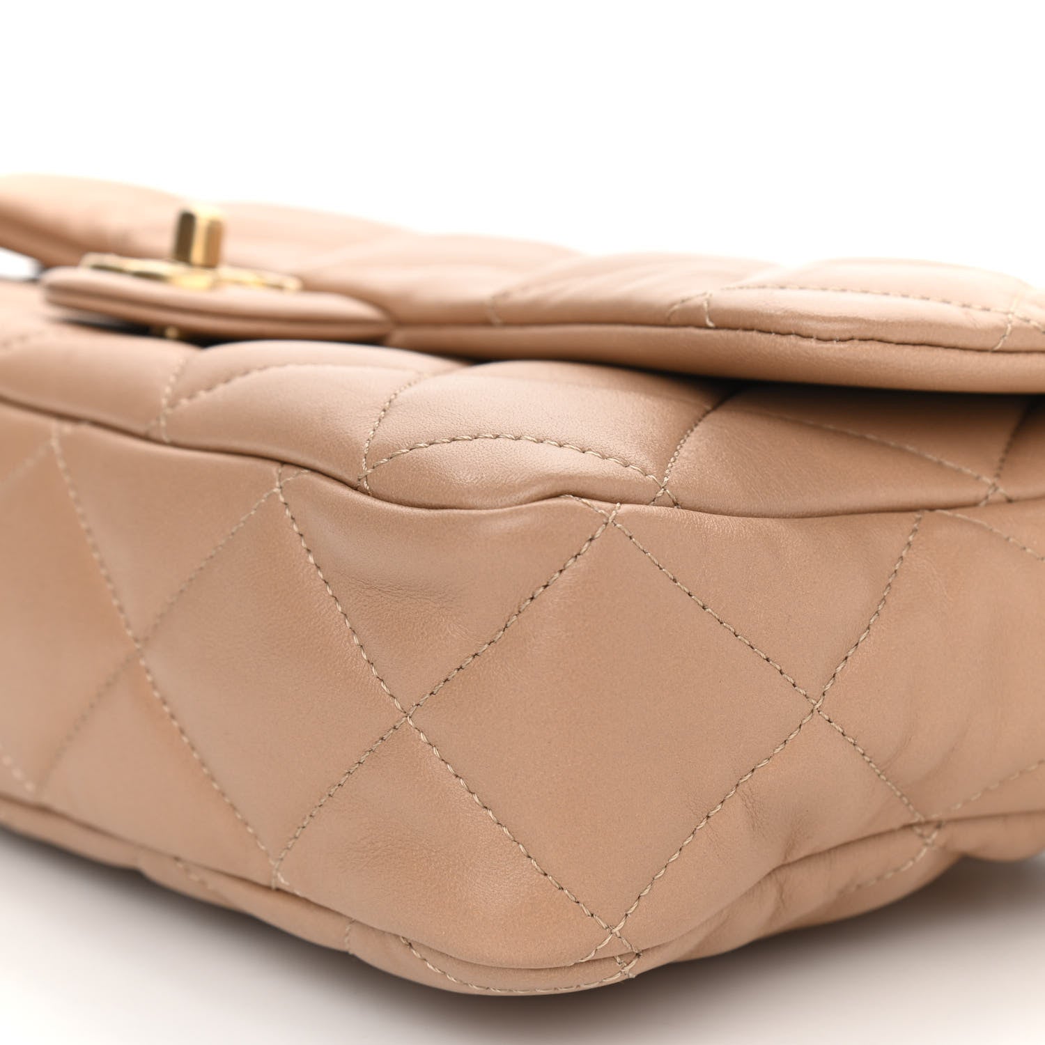 Chanel Lambskin Quilted Large CC Funky Town Flap Beige 10 of 11