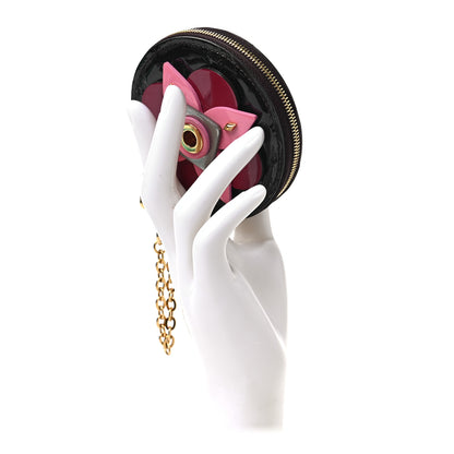 Louis Vuitton Vernis Flower Round Coin Purse Amarante 2 of 6