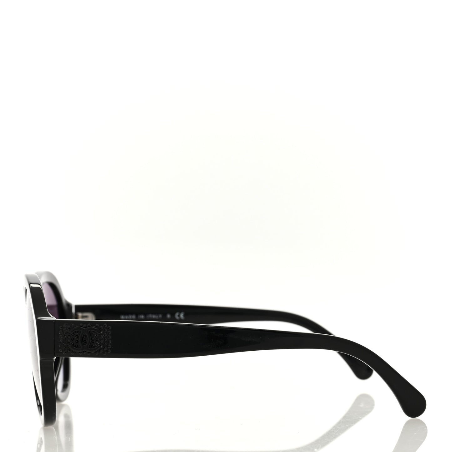 Acetate Strass Pilot Sunglasses 5467-B-A Black