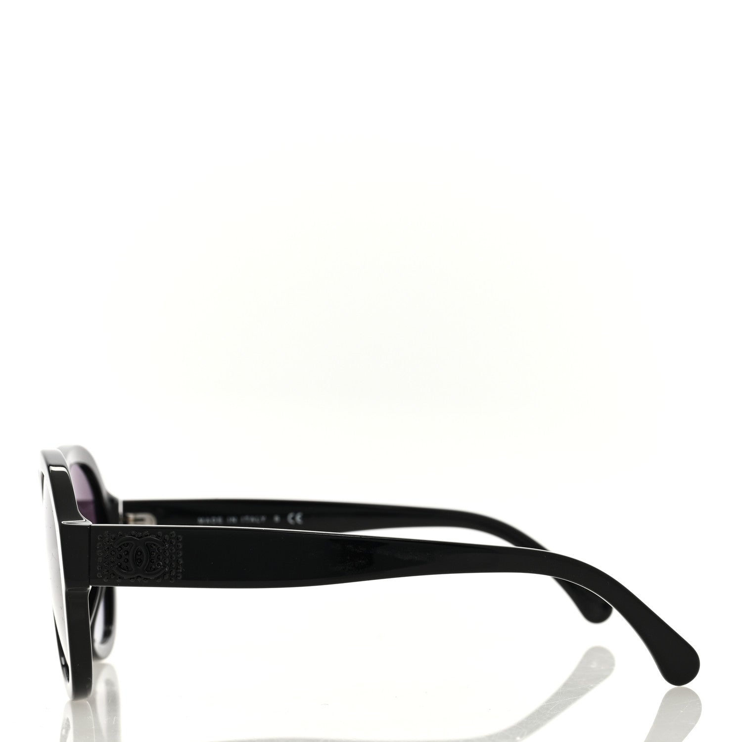 Chanel Acetate Strass Pilot Sunglasses 5467-B-A Black 4 of 8