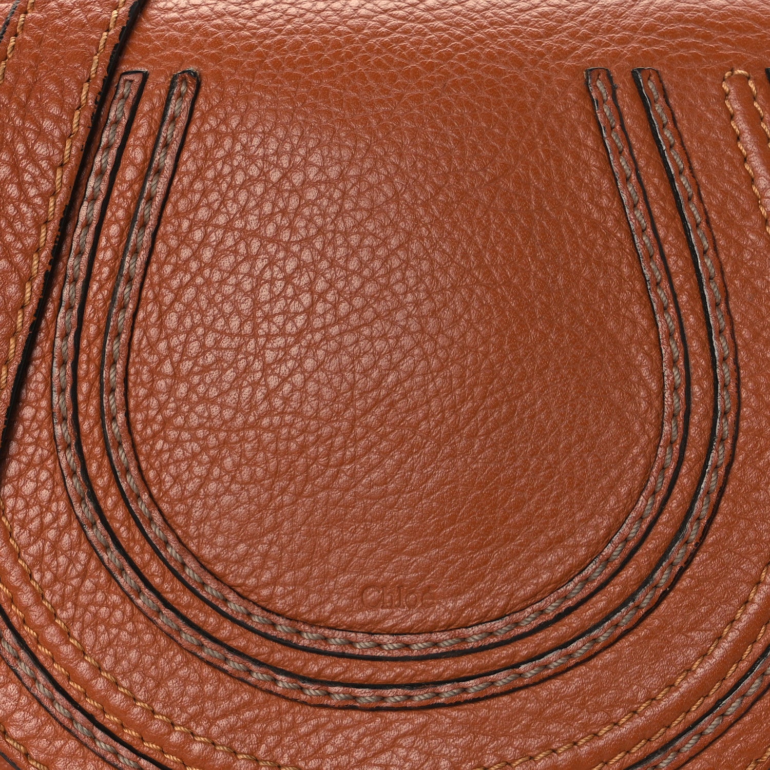 Chloe Calfskin Mini Marcie Round Crossbody Bag Tan 7 of 12