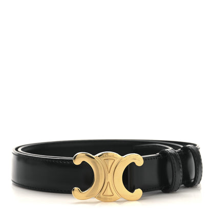 Celine Taurillon Calfskin Medium Triomphe Belt 85 34 Black 1 of 6