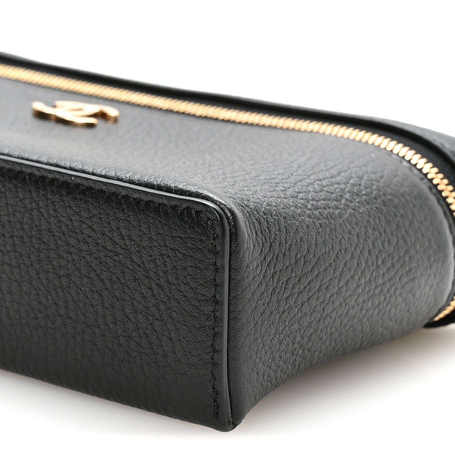 Chanel Grained Calfskin Small Supple Trapeze Vanity With Chain Black 9 of 10