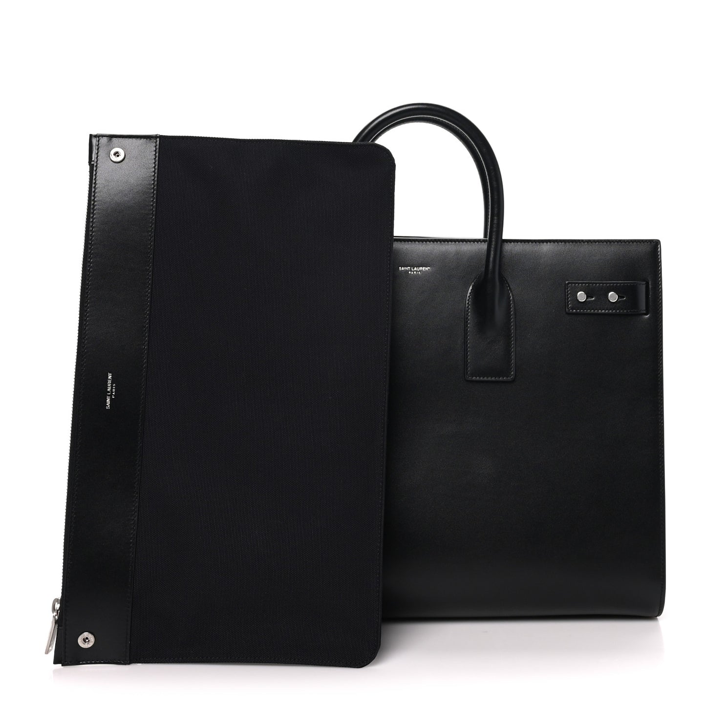 Calfskin Large Thin Sac De Jour  Black
