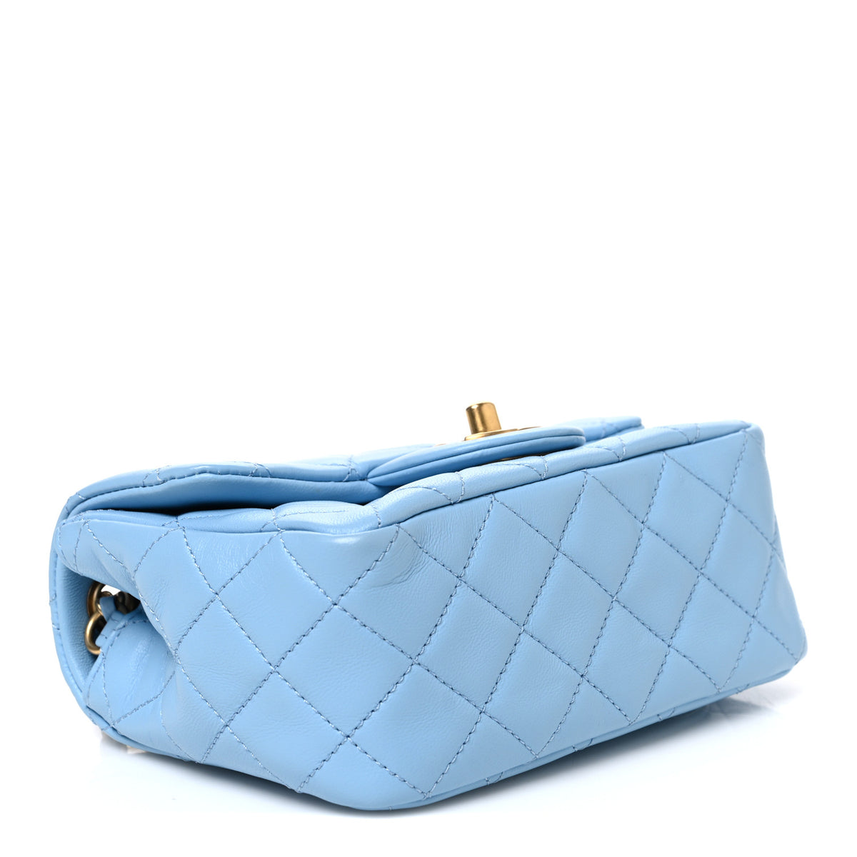 Chanel Lambskin Quilted Mini Pearl Crush Flap Light Blue 3 of 9