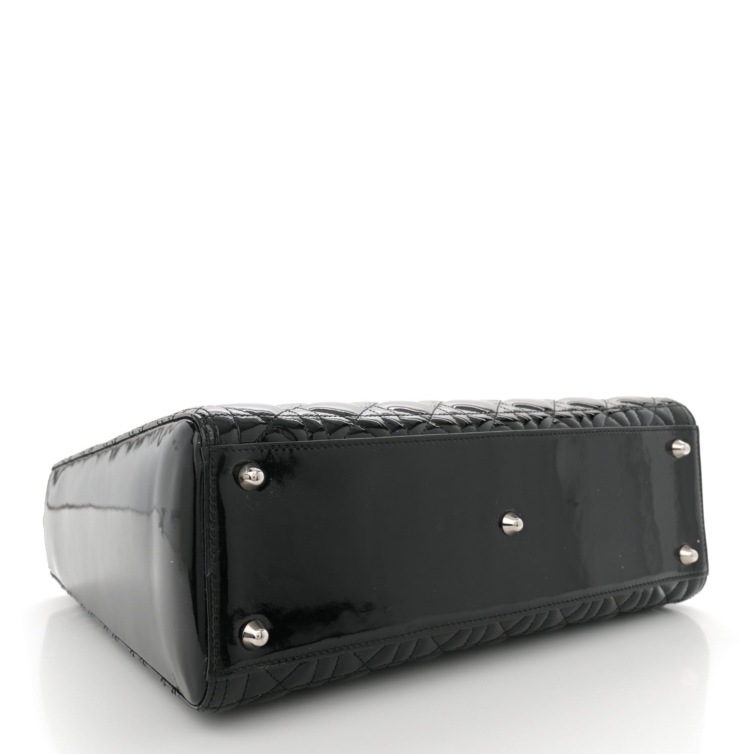 Christian Dior Patent Cannage Large Lady Dior Black 4 of 15