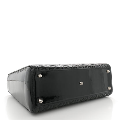 Christian Dior Patent Cannage Large Lady Dior Black 4 of 15