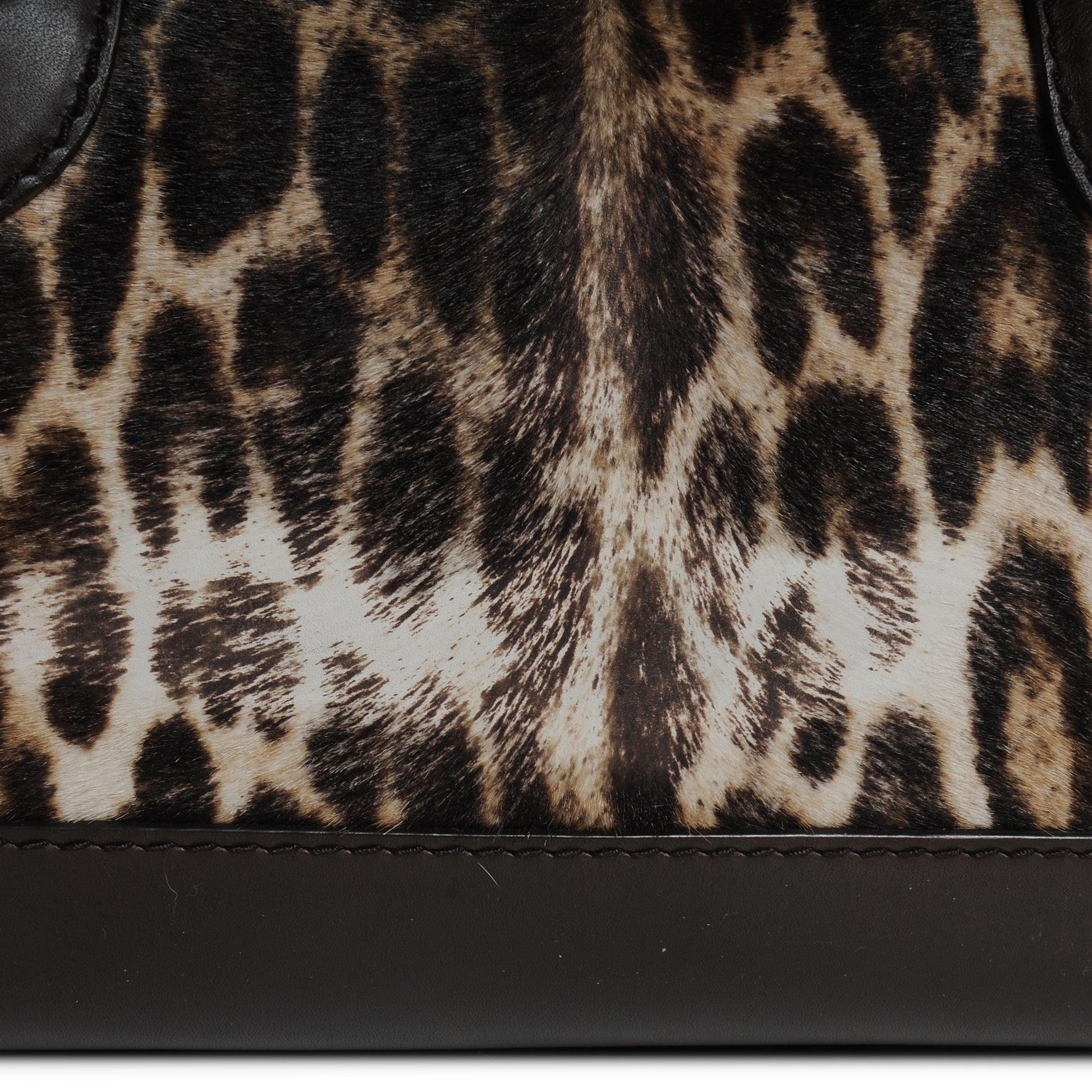 Gucci Pony Hair Leopard Print Medium Heritage Boston Bag Brown 9 of 9