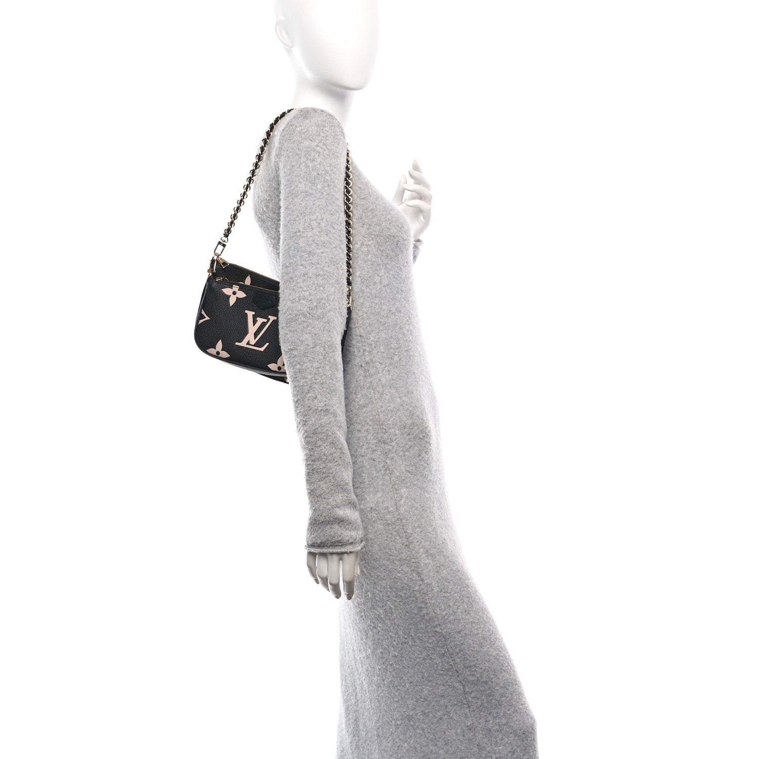 Louis Vuitton Empreinte Monogram Giant Multi Pochette Accessories Black Beige 2 of 10