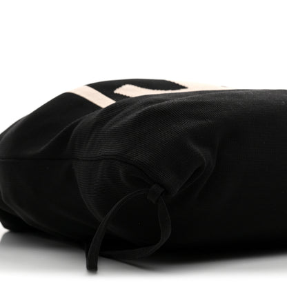 Chanel Cotton CC Drawstring Sport Line Backpack Black 8 of 9